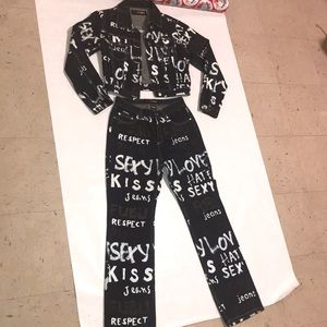 Fubu two piece jean set